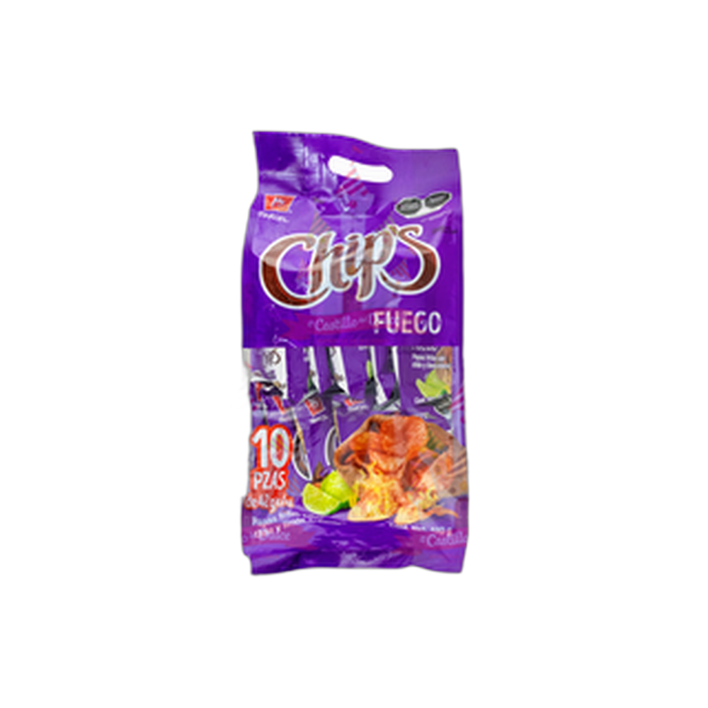 BOLSA CHIPS FUEGO 410 PZA 42 GS BARCEL