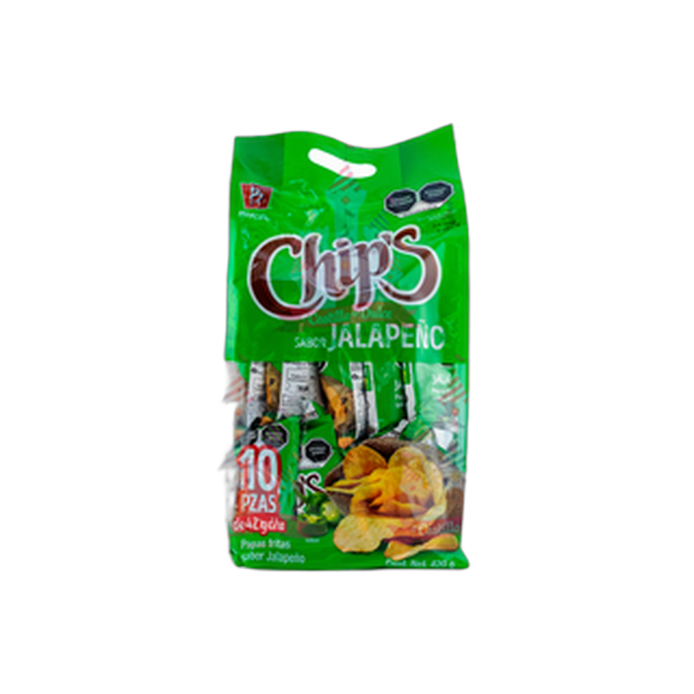 BOLSA CHIPS JALAPEO 410 PZA 42 GS BARCEL