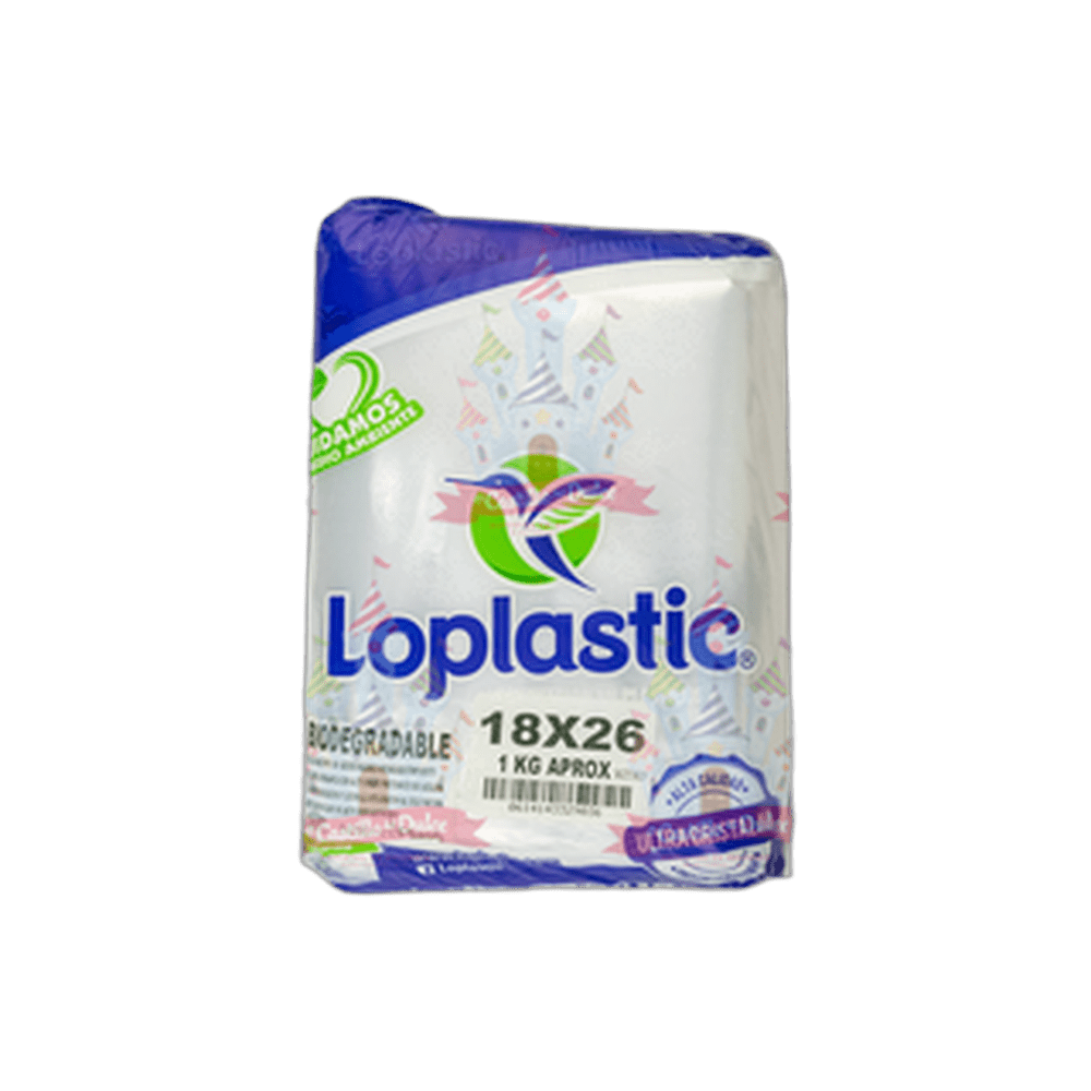 BOLSA TRANSPARENTE 18X26 125 KG P12 KG