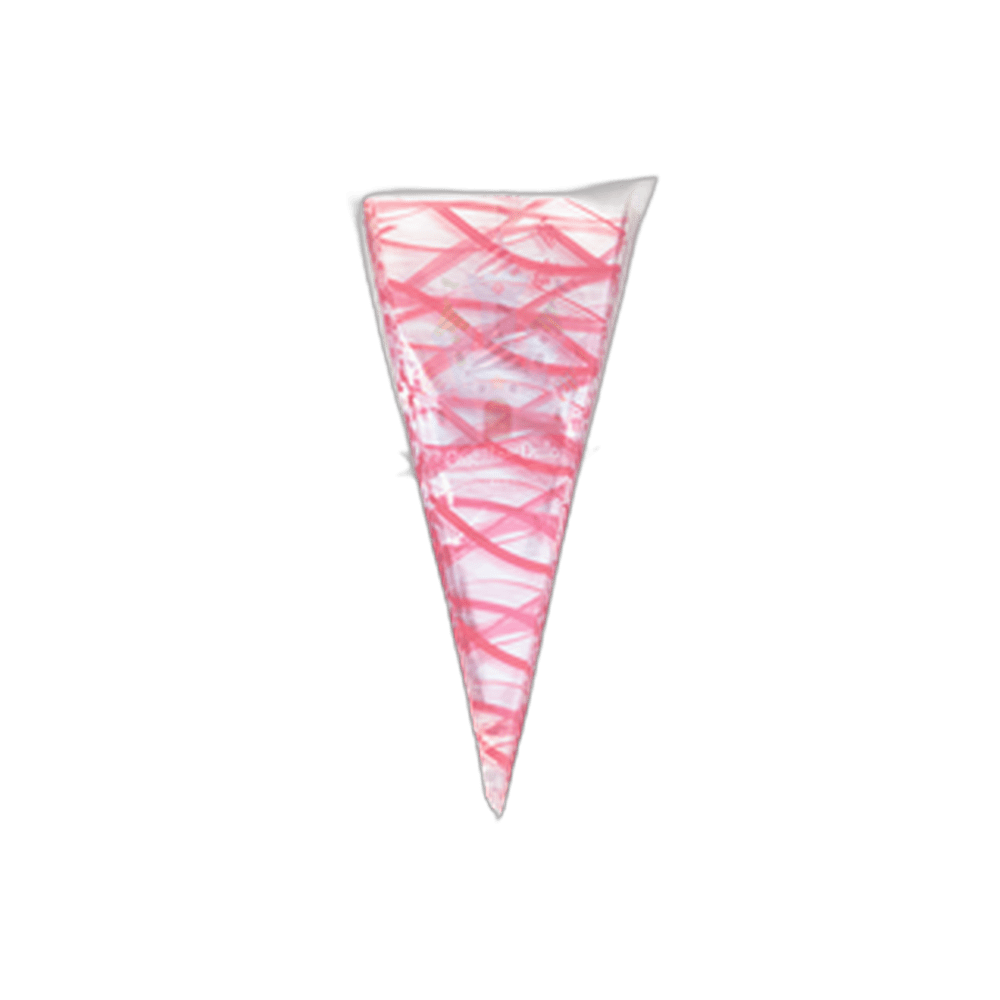 CELOFAN CONICA FRANJA ROSA 12X30 C50 PZA LOZMAR