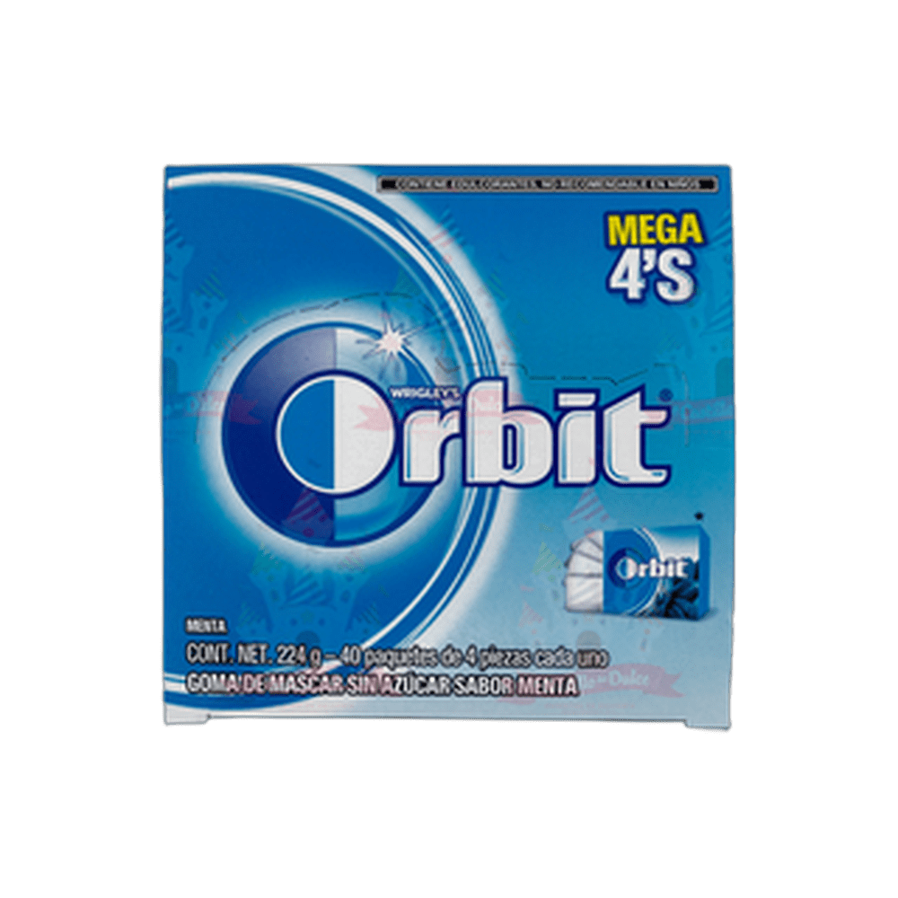 CHICLE 4P ORBIT MENTA 2440 WRIGLEYS