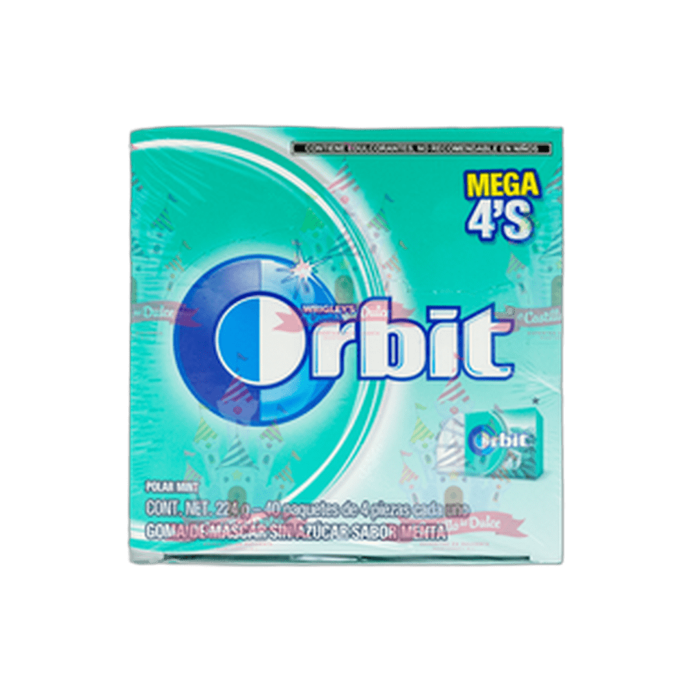 CHICLE 4P ORBIT POLAR MINT 2440 WRIGLEYS