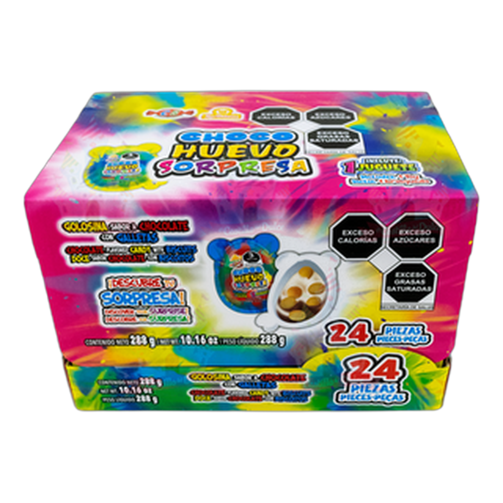 CHOCO HUEVO SORPRESA 824 PZ DELICIAS