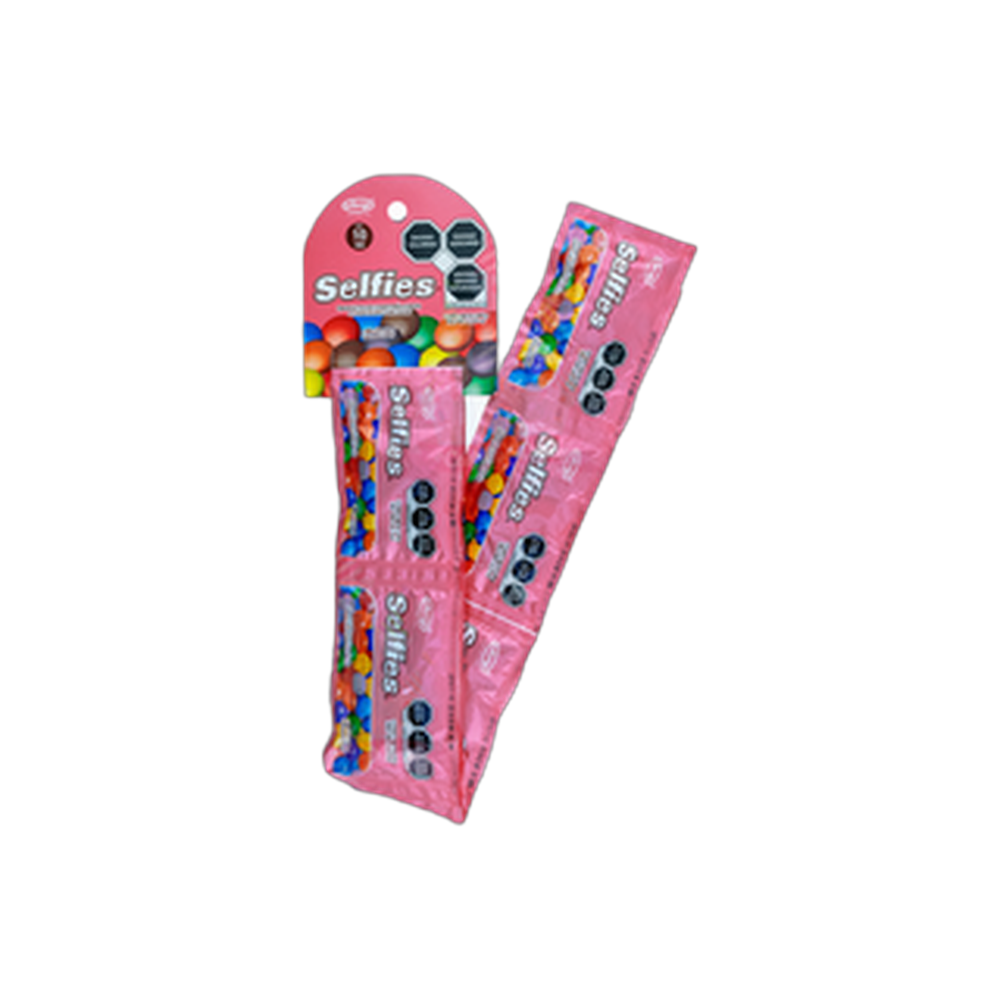 CONFITADO SELFIES ROSA TIRA 2410 PZA