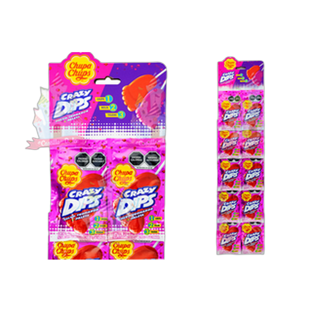 CRAZY DIPS TIRA FRESA 1810 CHUPA CHUPS
