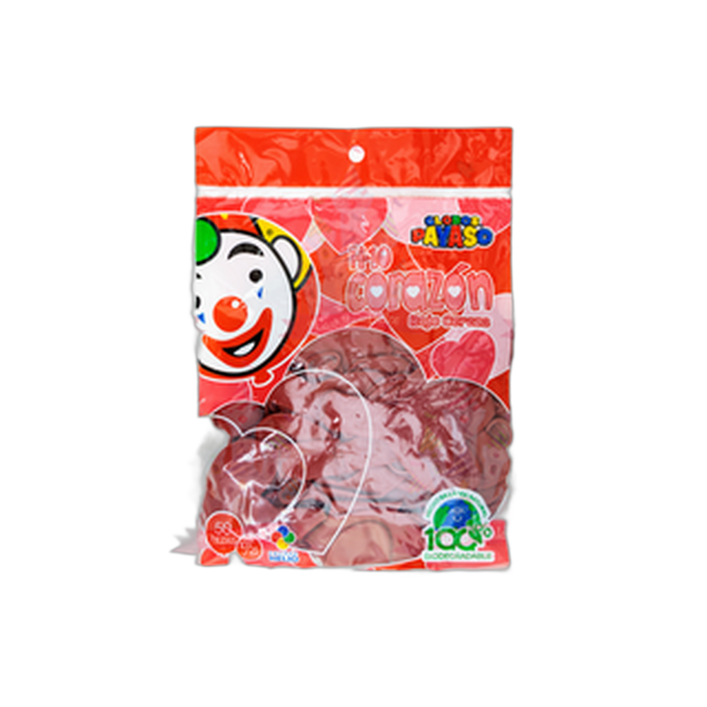 GLOBO CORAZON H10 ROJO 8050 PZS