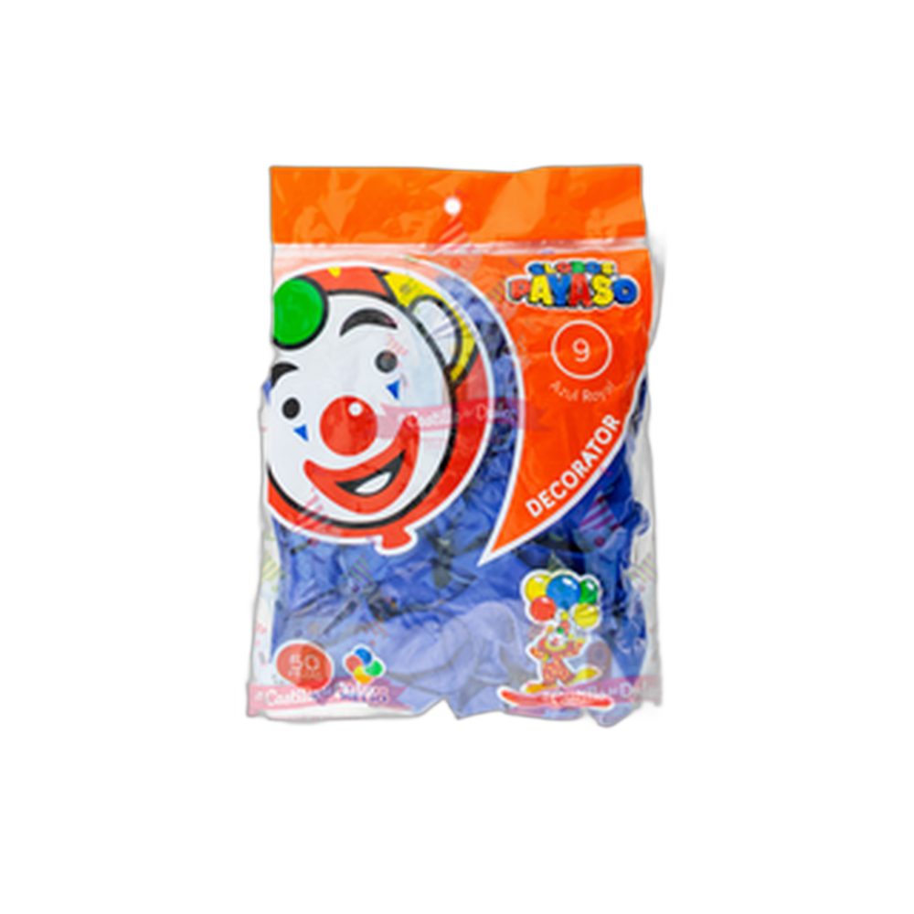 GLOBO DECORATOR 9 AZUL ROYAL 10050 PZS