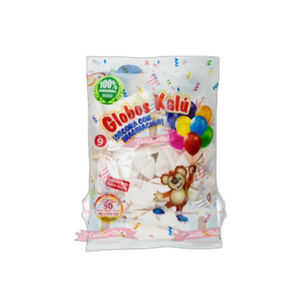 GLOBO DEC 9 BLANCO 5050PZA KALU