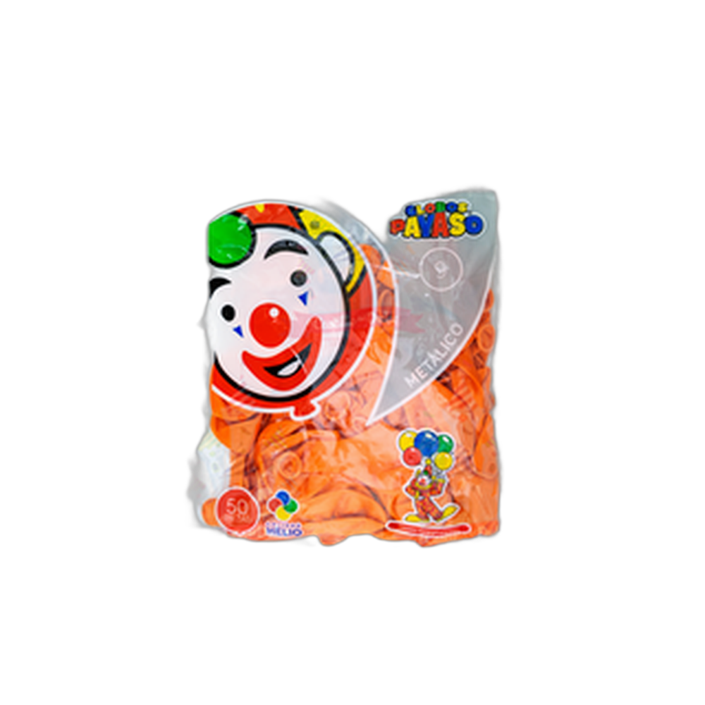 GLOBO MET 9 NARANJA 10050 PZS