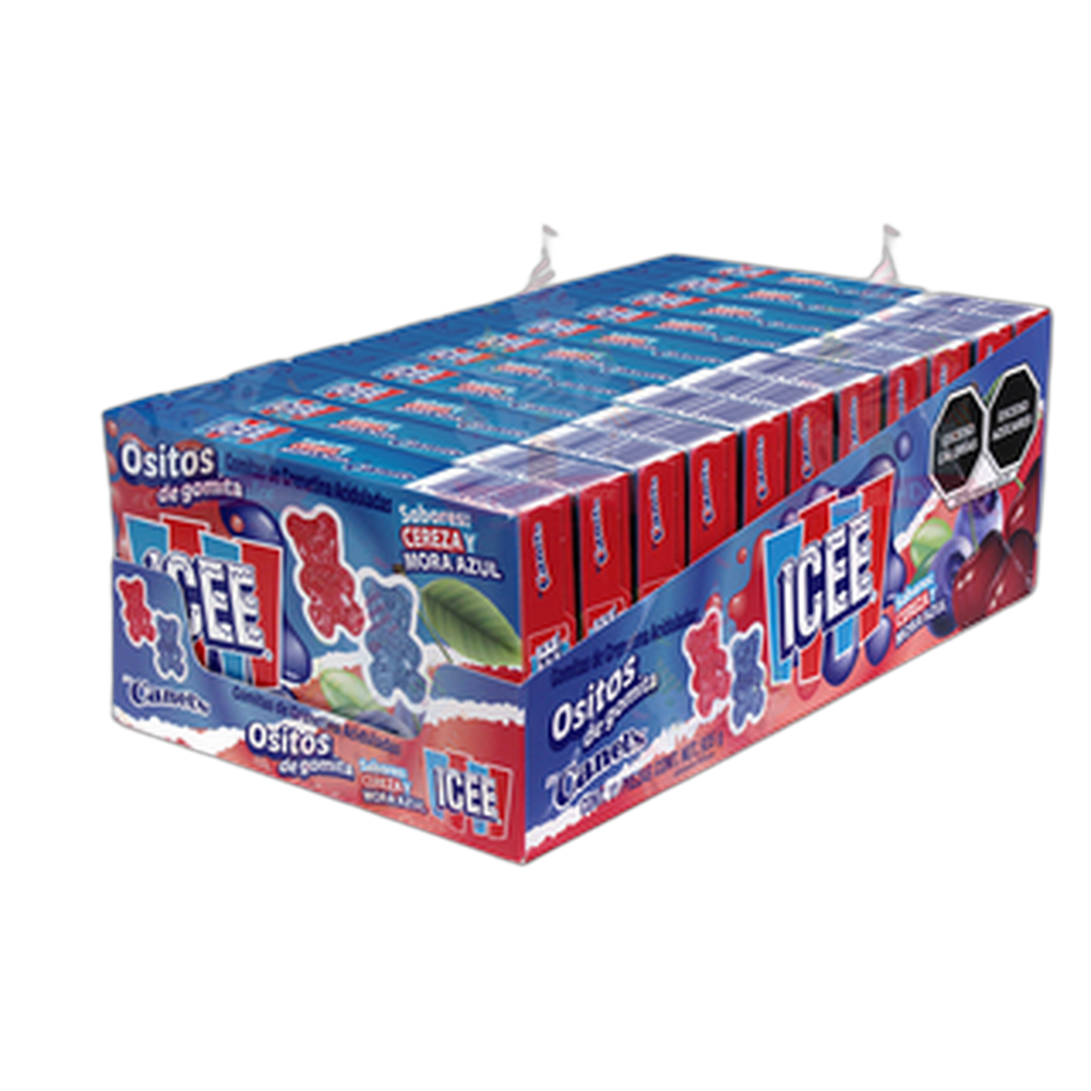 GOMA OSITO ICE CEREZA Y MORA DISPLAY 61185 GRS CANELS