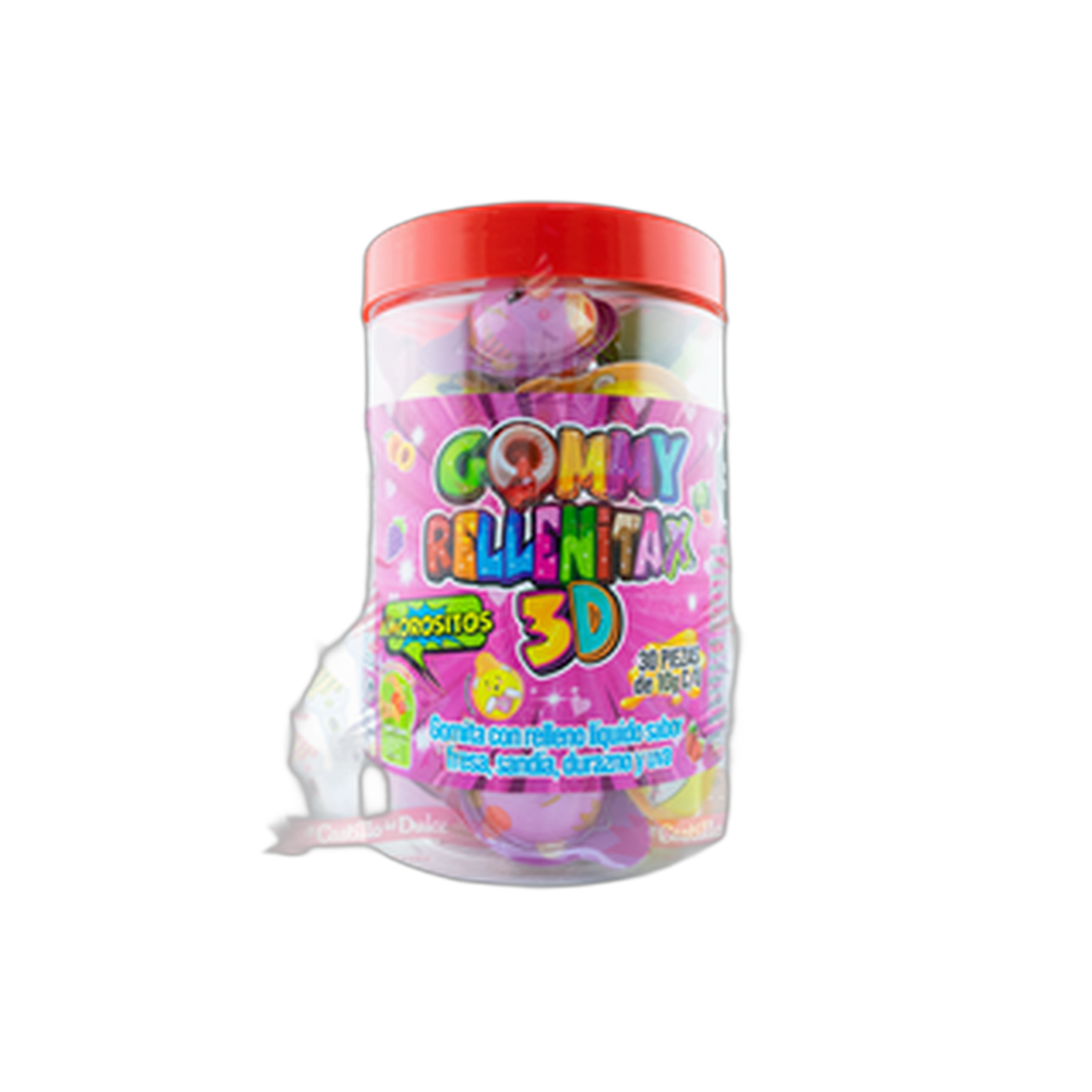 GOMITAS RELLENITAS 3D AMORSITOS 1230 PZ HUBIN