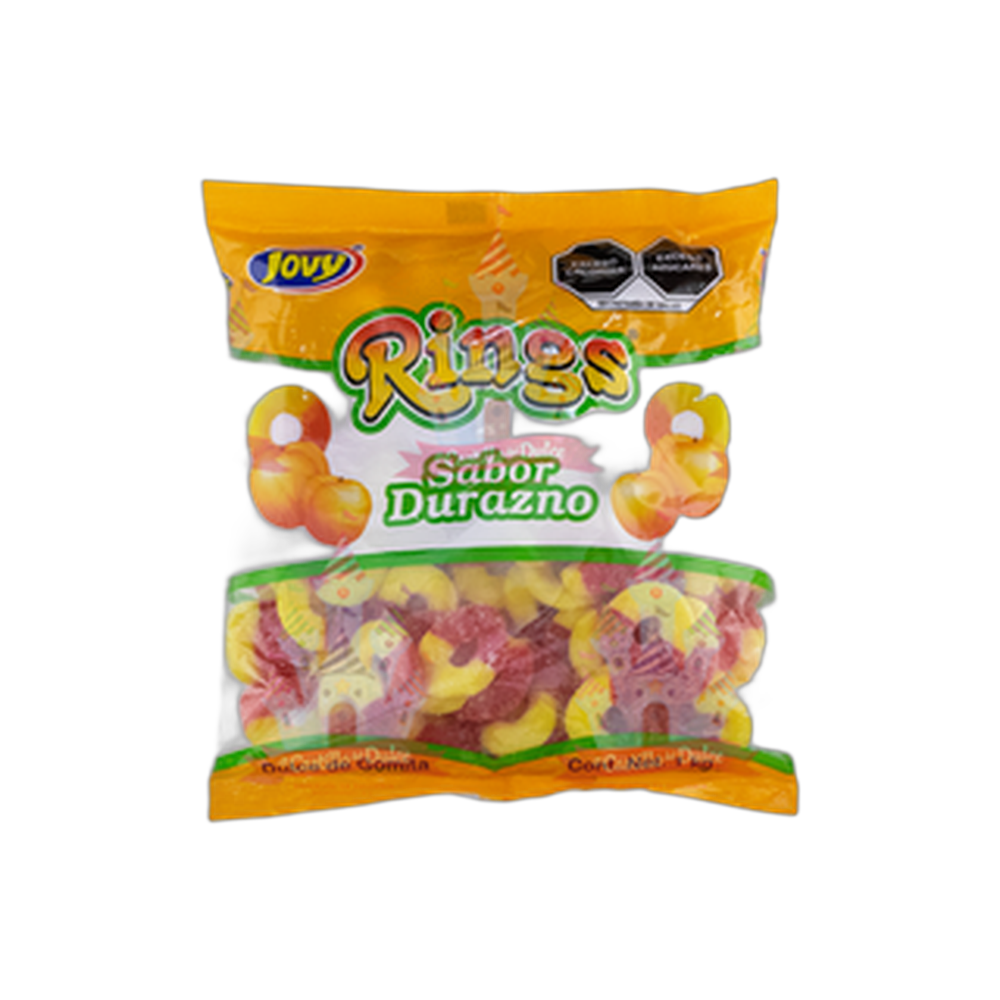 GUMMY RINGS AROS DURAZNO 101 KG JOVY
