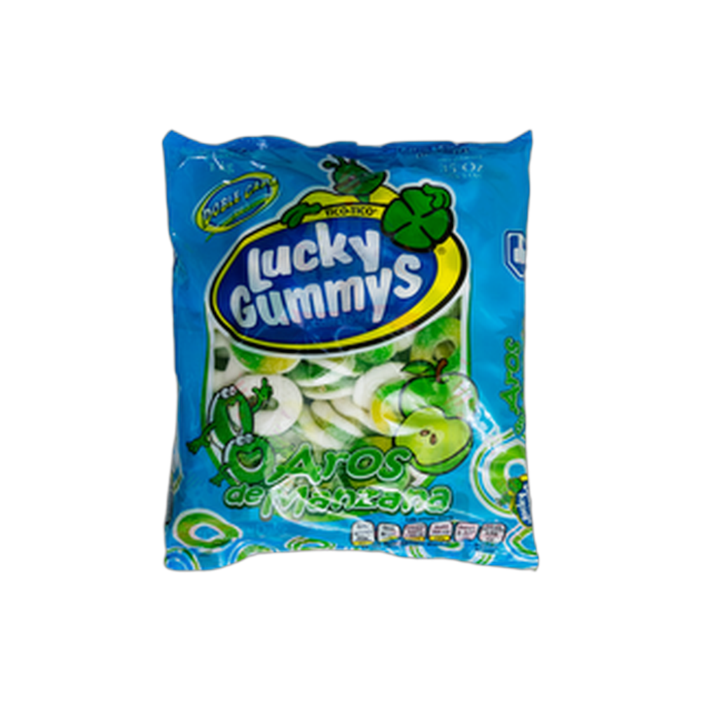 LUCKY GUMMYS GOMA AROS MANZANA 81 KG