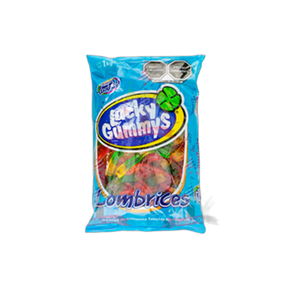 LUCKY GUMMYS GOMA LOMBRIZ BRILLADAS 81 KG