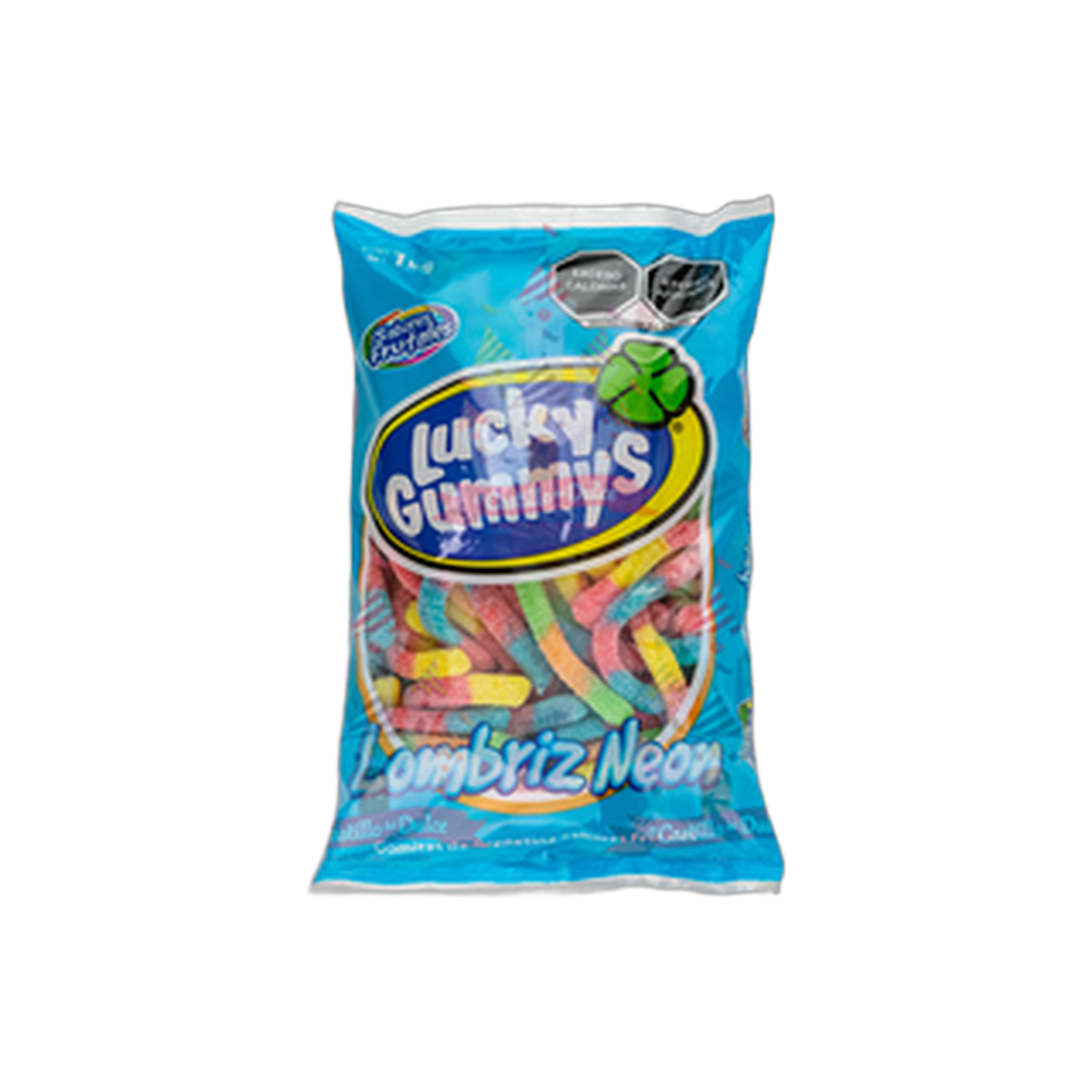 LUCKY GUMMYS GOMA LOMBRIZ NEON 81 KG