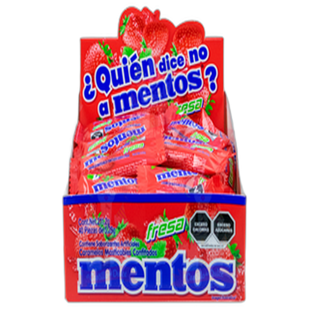MENTOS BIPIEZA FRESA 1040 PZA CHUPA CHUPS