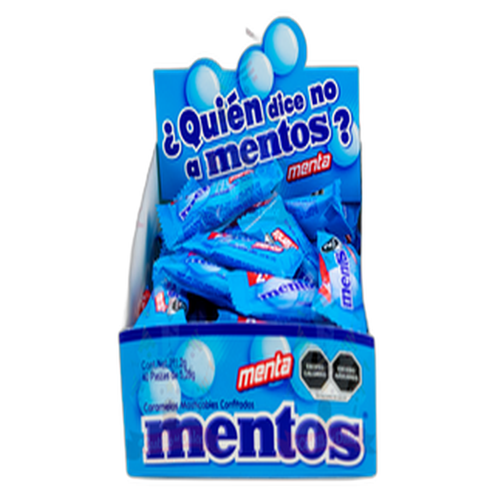 MENTOS BIPIEZA MENTA DISPLAY 1040 PZAS