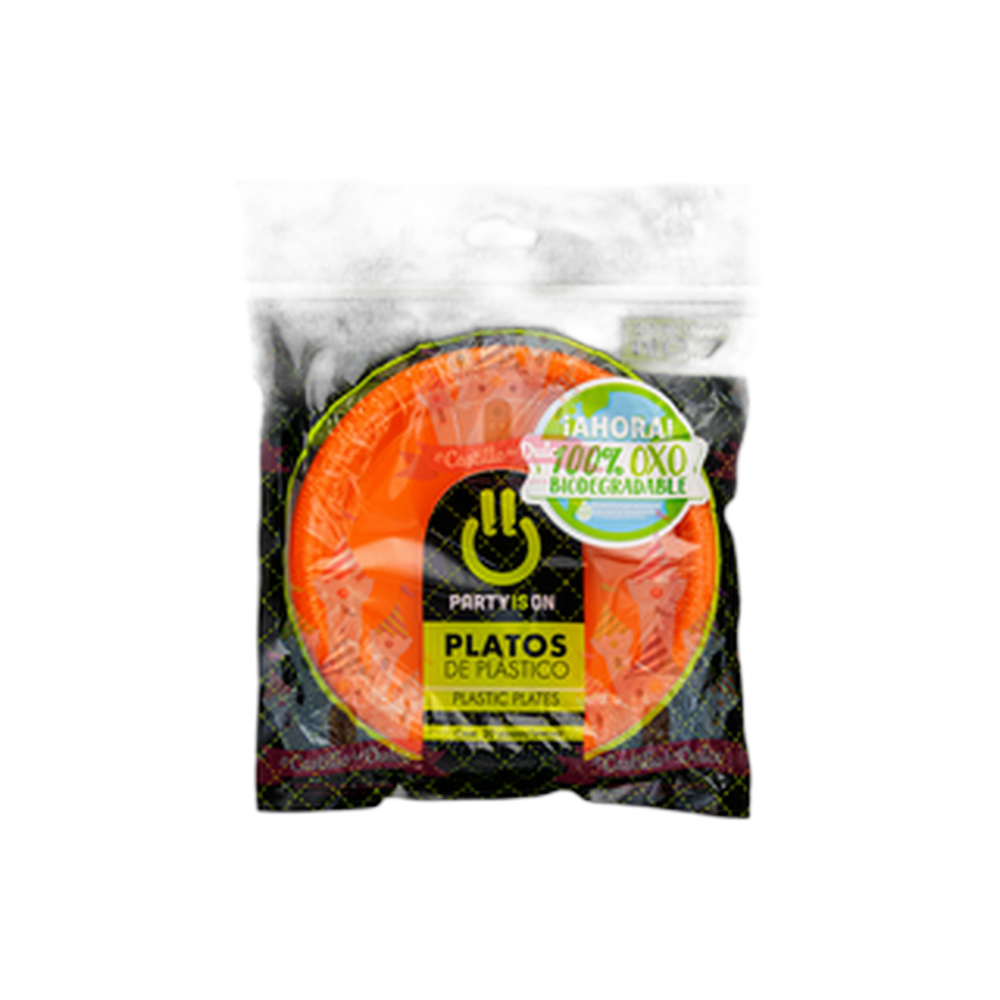 PLATO 7 NARANJA 1220 PZA FAB SELECTAS