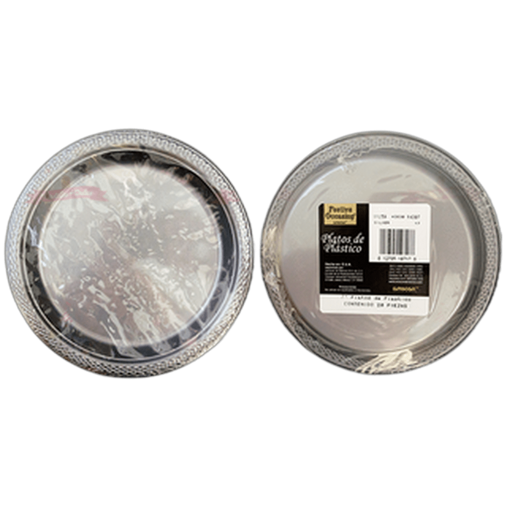 PLATO 7 PLATEADO 1020 AMSCAN