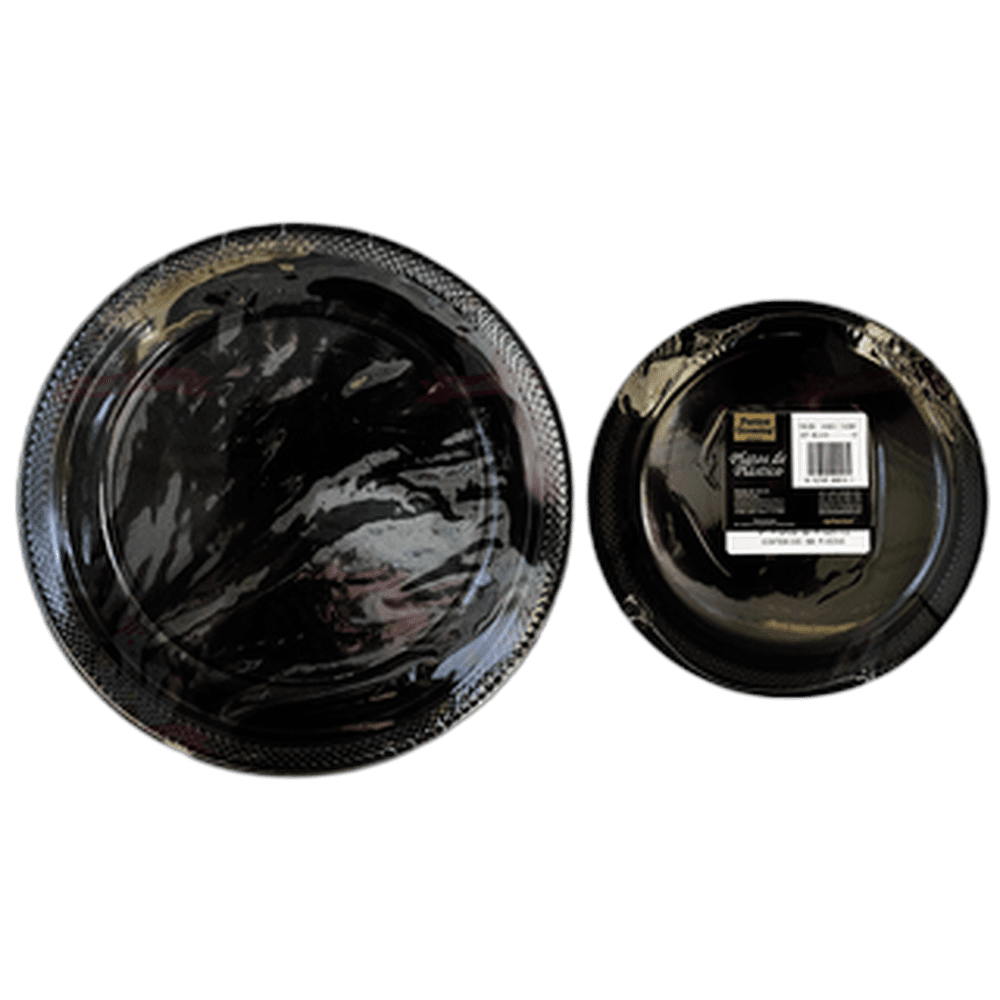 PLATO 9 NEGRO 1020 AMSCAN