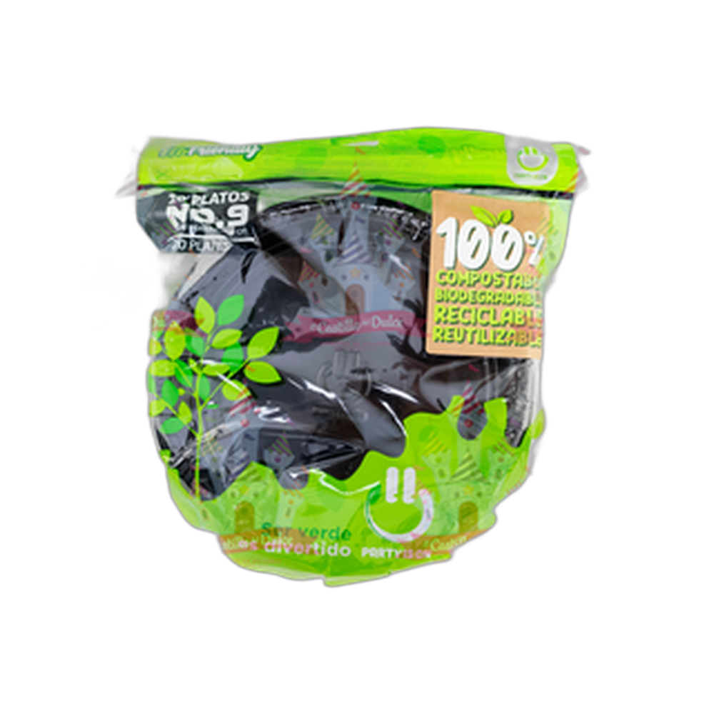 PLATO 9 NEGRO 1220 PZA FAB SELECTAS