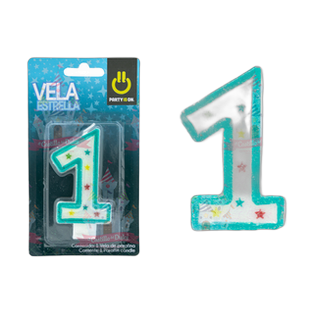 VELA ESTRELLA AZUL 1 121 PZ FAB SELECTA