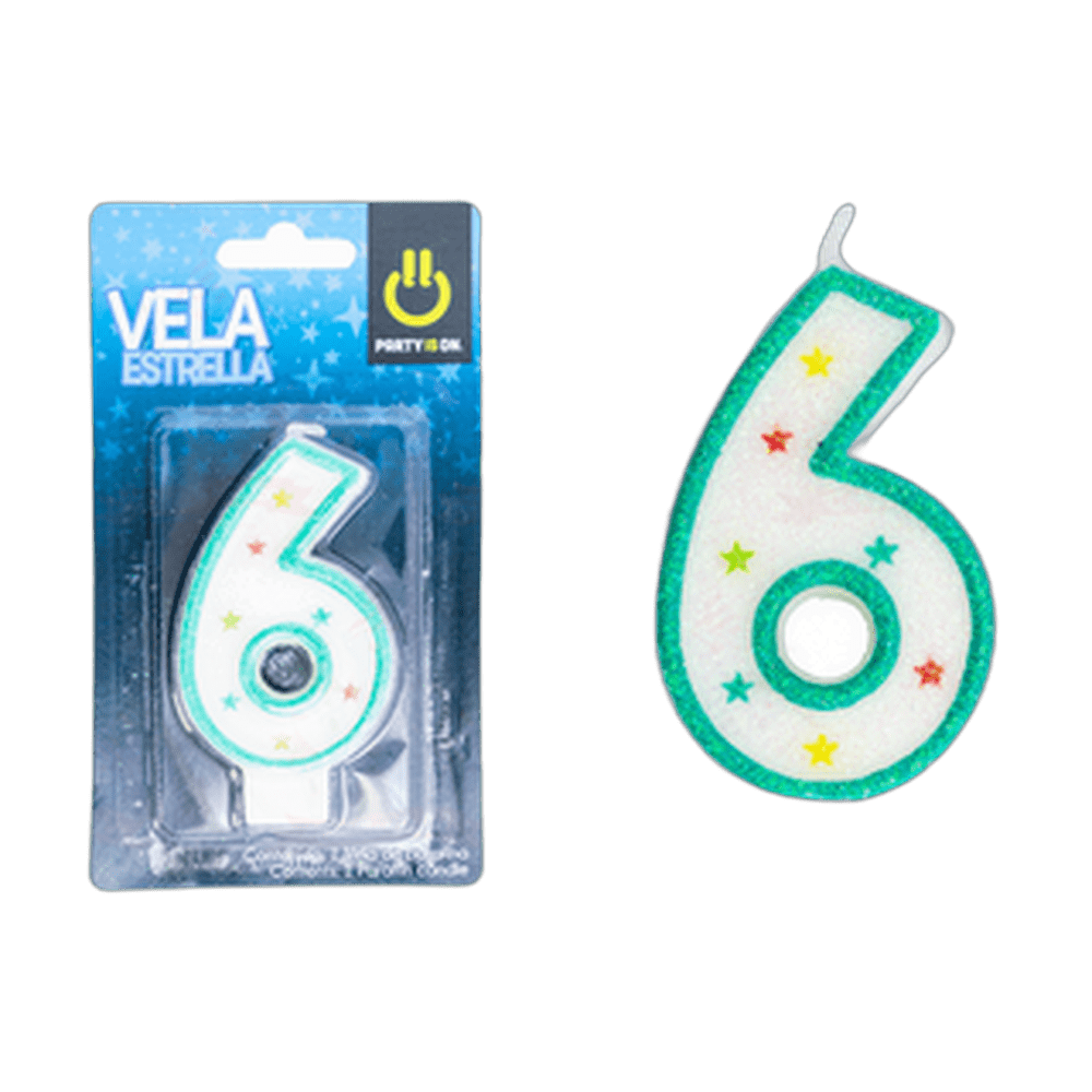 VELA ESTRELLA AZUL  6 121 PZ FAB SELECTA