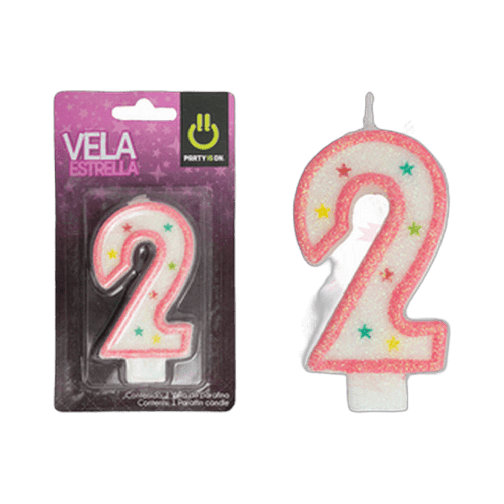 VELA ESTRELLA ROSA  2 121 PZ FAB SELECTA